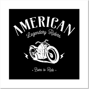 American Legendary riders Shirt For Men Motorcycle Posters and Art